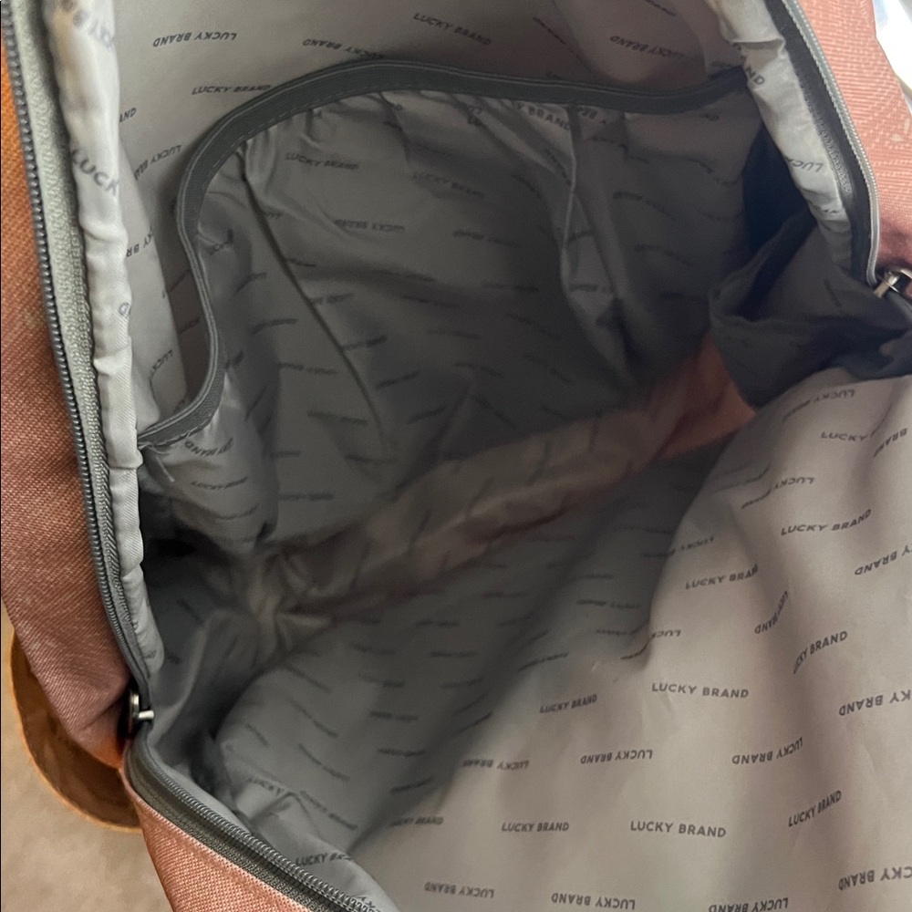 Lucky Brand Coral Backpack with Clover Patch - Picture 6 of 7